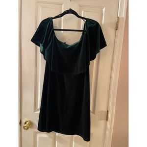 Forever 21+ Green Off the Shoulder Body-con Dress